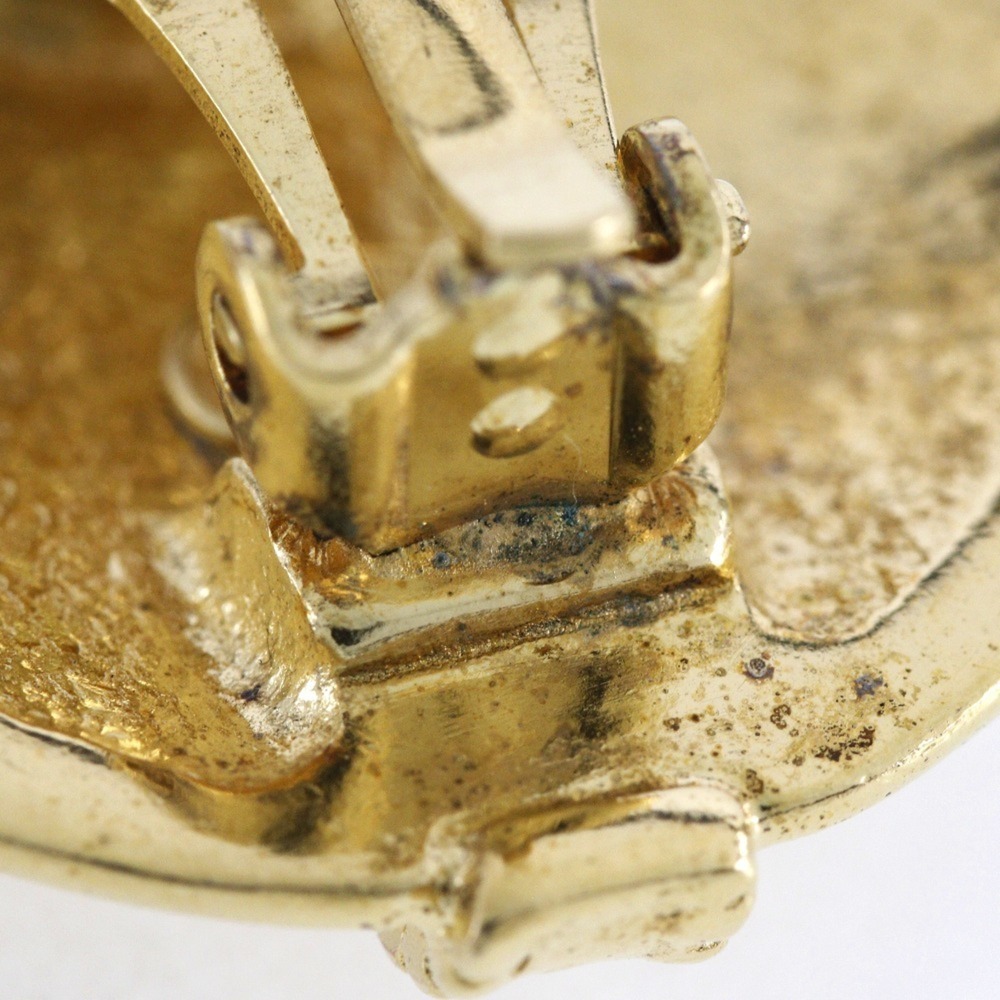 CHANEL Authentic Gold Logo Earrings - Picture 8 of 10
